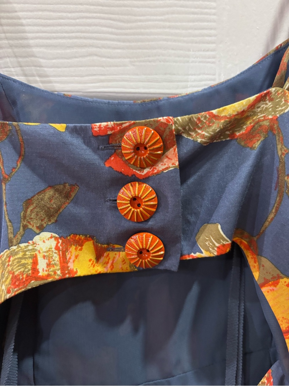 Anthropologie Maeve Floral Slip Dress cut out back - Picture 3 of 5